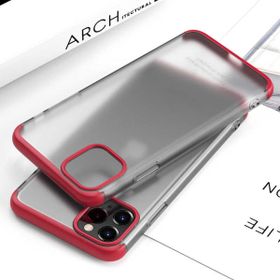 Ceponya Apple iPhone 11 Pro Nili Bordo Kenarlı Kapak Kılıf