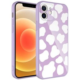 Ceponya Apple iPhone 12 Kamera Korumalı Desenli Sert Silikon Epoksi Kapak Kılıf
