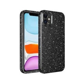Ceponya Apple iPhone 12 Kamera Korumalı Simli Lüks Koton Kapak Kılıf