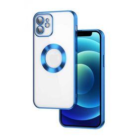 Ceponya Apple İphone 12 Köşeleri Renkli Şeffaf Kamera Korumalı Silikon Luxury Kapak Kılıf
