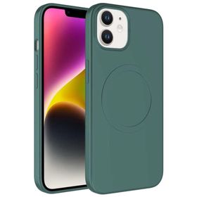 Ceponya Apple iPhone 12 Magsafe Wireless Şarj Özellikli Pastel Renk Silikon Mat Kapak Kılıf