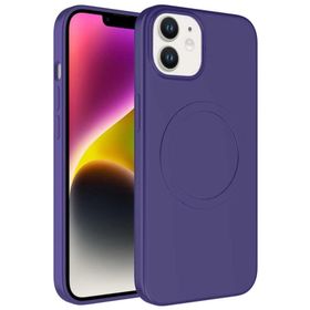 Ceponya Apple iPhone 12 Magsafe Wireless Şarj Özellikli Pastel Renk Silikon Mat Kapak Kılıf