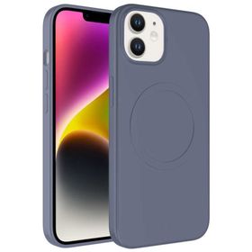 Ceponya Apple iPhone 12 Magsafe Wireless Şarj Özellikli Pastel Renk Silikon Mat Kapak Kılıf