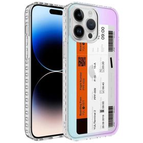 Ceponya Apple İphone 12 Pro Max Airbag Kenarlı Renkli Desenli Elegans Silikon Kılıf