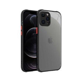 Ceponya Apple İphone 12 Pro Max kaff Kırmızı Kenarlı Kapak Kılıf