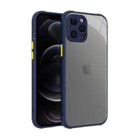 Ceponya Apple İphone 12 Pro Max kaff Kırmızı Kenarlı Kapak Kılıf