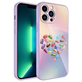 Ceponya Apple iPhone 12 Pro Max Kamera Korumalı Desenli Sert Silikon Epoksi Kapak Kılıf
