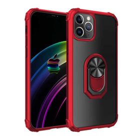 Ceponya Apple İphone 12 Pro Max Mola Yüzüklü Siyah Kapak Kılıf