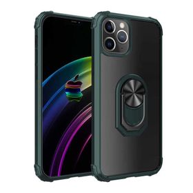 Ceponya Apple İphone 12 Pro Max Mola Yüzüklü Siyah Kapak Kılıf