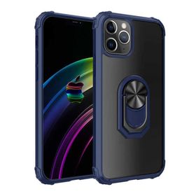 Ceponya Apple İphone 12 Pro Max Mola Yüzüklü Siyah Kapak Kılıf