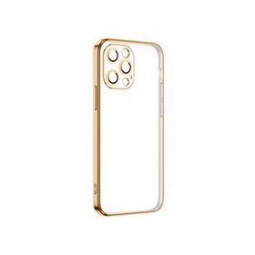 Ceponya Apple İphone 12 Pro Şeffaf Elektroplatin Kamera Korumalı Silikon Kılıf