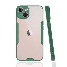 Ceponya Apple iPhone 13 Kamera Korumalı Arkası Şeffaf Silikon Kılıf