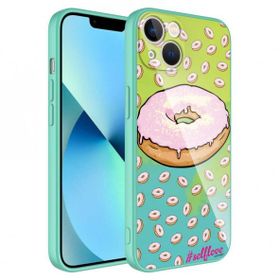Ceponya Apple iPhone 13 Kamera Korumalı Desenli Sert Silikon Epoksi Kapak Kılıf