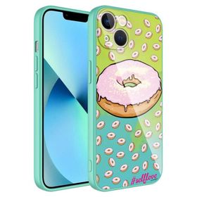 Ceponya Apple iPhone 13 Kamera Korumalı Desenli Sert Silikon Epoksi Kapak Kılıf