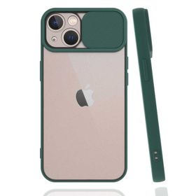 Ceponya Apple İphone 13 Lensi Siyah Kenarlı Kapak Kılıf