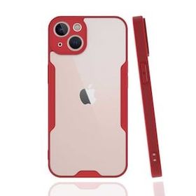 Ceponya Apple İphone 13 Mini Kamera Korumalı Arkası Şeffaf Silikon Kılıf
