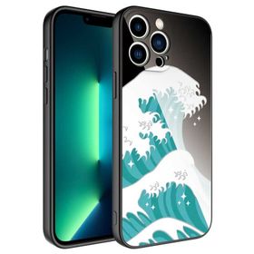 Ceponya Apple iPhone 13 Pro Max Kamera Korumalı Desenli Sert Silikon Epoksi Kapak Kılıf