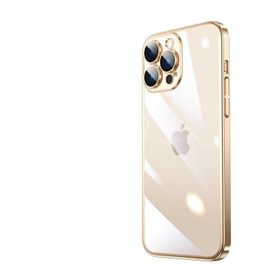 Ceponya Apple iPhone 13 Pro Sert Pc Renkli Çerçeveli Riksos Kapak Kılıf