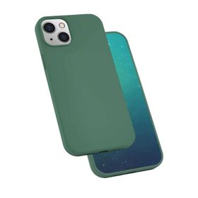 Ceponya Apple İphone 13 Silk Koyu Yeşil Silikon Kılıf