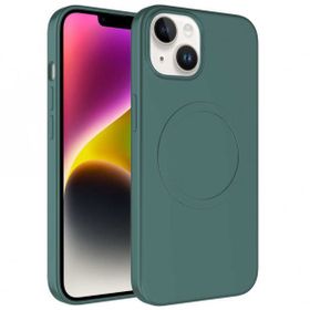 Ceponya Apple iPhone 14 Magsafe Wireless Şarj Özellikli Pastel Renk Silikon Zore Plas Kapak Kılıf