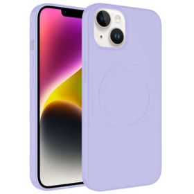 Ceponya Apple iPhone 14 Magsafe Wireless Şarj Özellikli Pastel Renk Silikon Zore Plas Kapak Kılıf