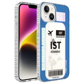 Ceponya Apple İphone 14 Max Airbag Kenarlı Renkli Desenli Elegans Silikon Kılıf