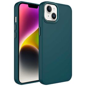 Ceponya Apple iPhone 14 Metal Çerçeve ve Buton Tasarımlı Silikon Zore Luna Kapak Kılıf
