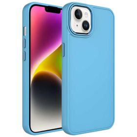Ceponya Apple iPhone 14 Metal Çerçeve ve Buton Tasarımlı Silikon Zore Luna Kapak Kılıf