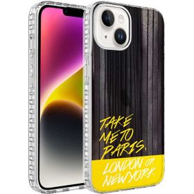 Ceponya Apple iPhone 14 Plus Airbag Kenarlı Renkli Desenli Silikon Elegans Kapak Kılıf