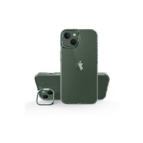 Ceponya Apple iPhone 14 Plus Renkli Kamera Lens Stand Olan Lüx Şeffaf Kapak Kılıf