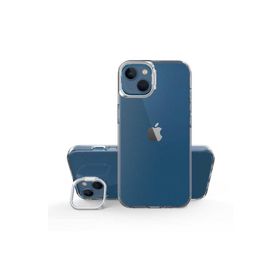 Ceponya Apple iPhone 14 Plus Renkli Kamera Lens Stand Olan Lüx Şeffaf Kapak Kılıf