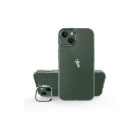 Ceponya Apple iPhone 14 Plus Renkli Kamera Lens Stand Olan Lüx Şeffaf Kapak Kılıf