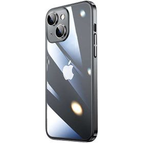 Ceponya Apple iPhone 14 Plus Sert Pc Renkli Çerçeveli Riksos Kapak Kılıf