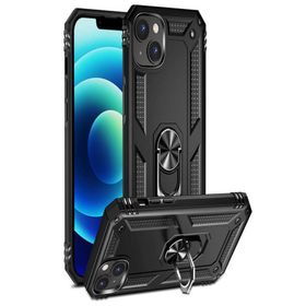 Ceponya Apple İphone 14 Plus Yüzüklü Standlı Manyetikli Armor Zırh Kılıf