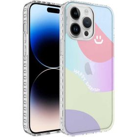 Ceponya Apple İphone 14 Pro Airbag Kenarlı Renkli Desenli Elegans Silikon Kılıf