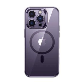 Ceponya Apple iPhone 14 Pro Magsafe Şarj Özellikli Premium Cam Arka Yüzey Benks Electroplated Kapak Kılıf