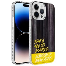 Ceponya Apple İphone 14 Pro Max Airbag Kenarlı Renkli Desenli Elegans Silikon Kılıf