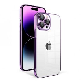 Ceponya Apple iPhone 14 Pro Max Kamera Korumalı Renkli Çerçeveli Zore Garaj Kapak Kılıf