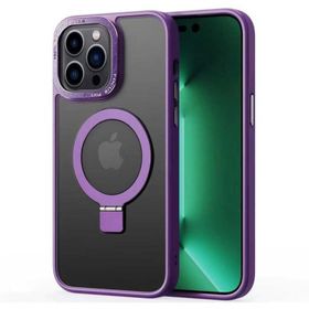 Ceponya Apple iPhone 14 Pro Max Magsafe Wireless Şarj Özellikli Standlı Zore Ting Kapak Kılıf