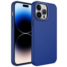 Ceponya Apple iPhone 14 Pro Max Metal Çerçeve ve Buton Tasarımlı Silikon Zore Luna Kapak Kılıf