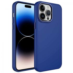 Ceponya Apple iPhone 14 Pro Max Metal Çerçeve ve Buton Tasarımlı Silikon Zore Luna Kapak Kılıf