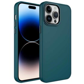 Ceponya Apple iPhone 14 Pro Max Metal Çerçeve ve Buton Tasarımlı Silikon Zore Luna Kapak Kılıf