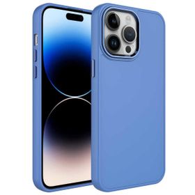 Ceponya Apple iPhone 14 Pro Max Metal Çerçeve ve Buton Tasarımlı Silikon Zore Luna Kapak Kılıf