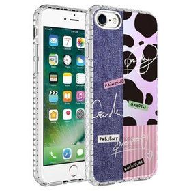 Ceponya Apple iPhone 7 Airbag Kenarlı Renkli Desenli Elegans Silikon Kılıf