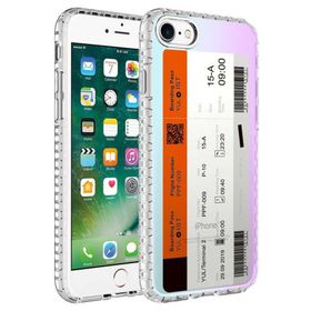 Ceponya Apple iPhone 7 Airbag Kenarlı Renkli Desenli Elegans Silikon Kılıf