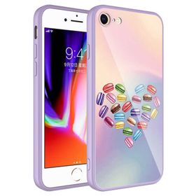 Ceponya Apple iPhone 7 Kamera Korumalı Desenli Sert Silikon Epoksi Kapak Kılıf
