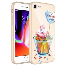 Ceponya Apple iPhone 7 Kamera Korumalı Desenli Sert Silikon Epoksi Kapak Kılıf