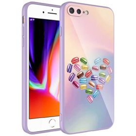 Ceponya Apple iPhone 7 Plus Kamera Korumalı Desenli Sert Silikon Epoksi Kapak Kılıf