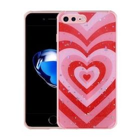 Ceponya Apple iPhone 7 Plus Simli Desenli Kamera Korumalı Parlak Popy Kapak Kılıf