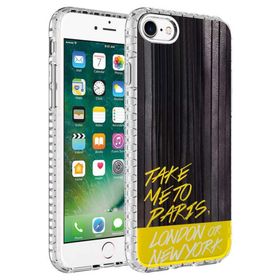 Ceponya Apple iPhone 8 Airbag Kenarlı Renkli Desenli Elegans Silikon Kılıf